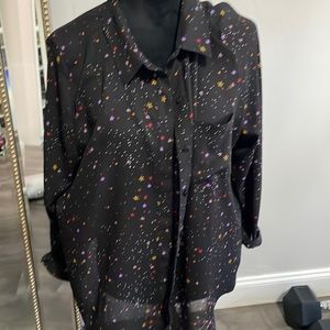 Black blouse with stars